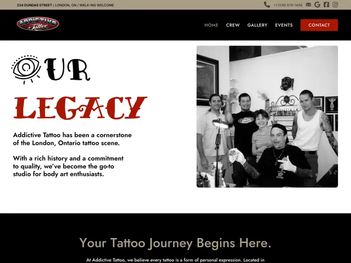 Addictive Tattoo - Website Showcase 2