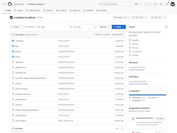 Crooked Clubhouse: Shopify Storefront visual highlight