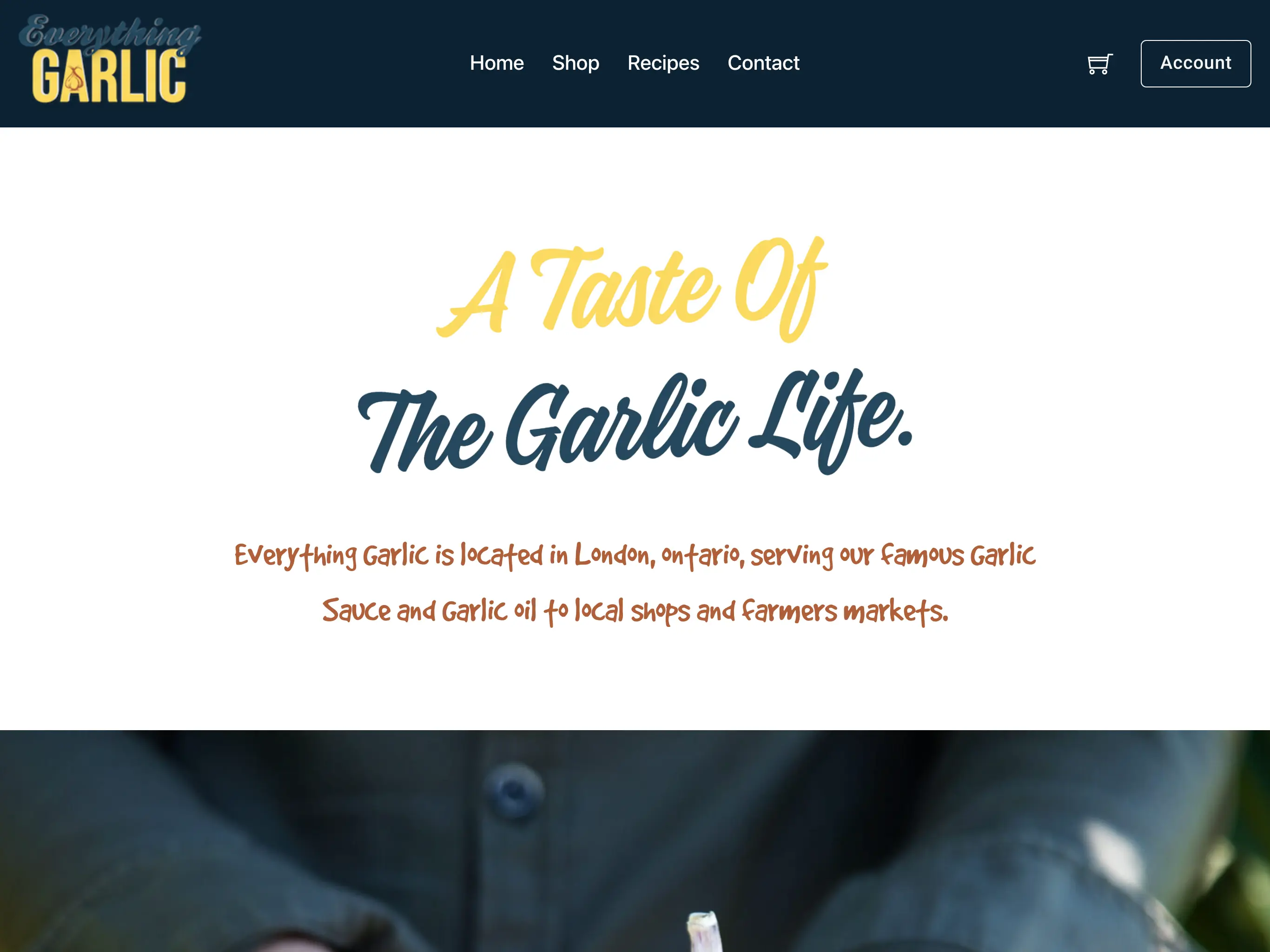 Everything Garlic Website Screenshot 1