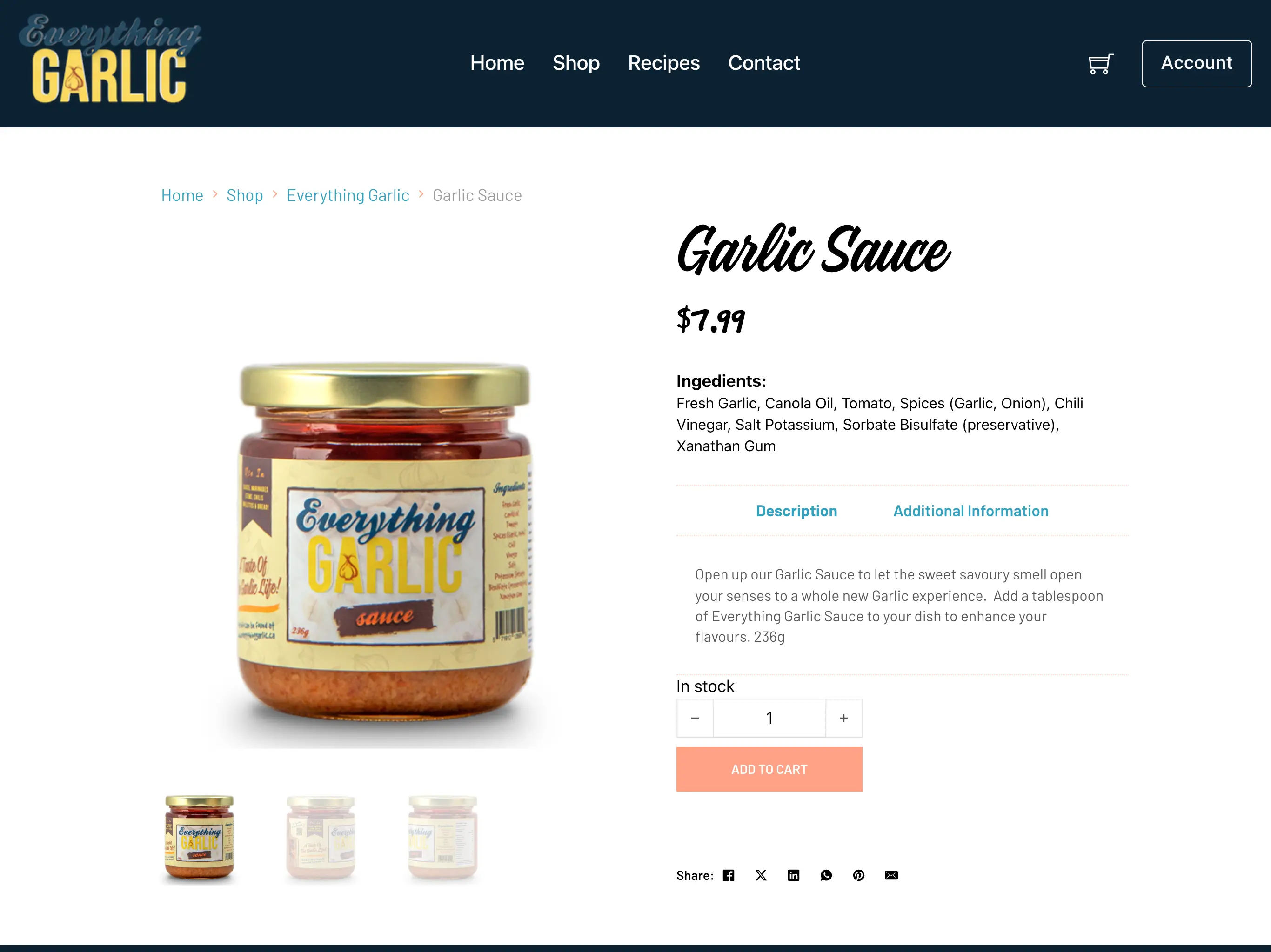 Everything Garlic Website Screenshot 1