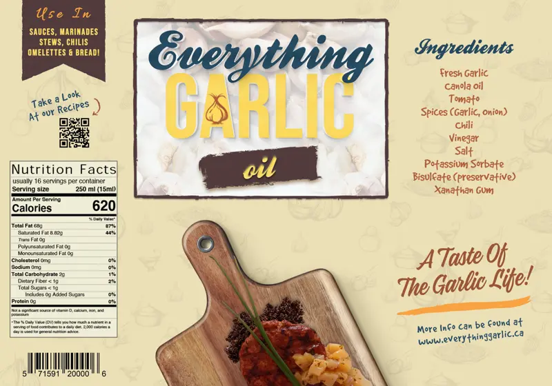 Everything Garlic Label Design 1
