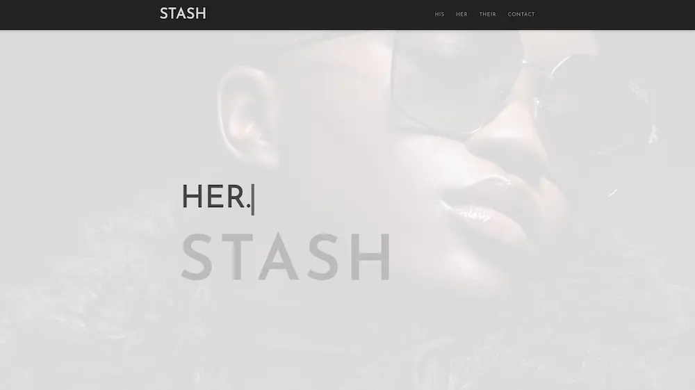 STASH Website Design - Mockup 1