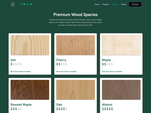 Wooden Hearts Website - Feature 1